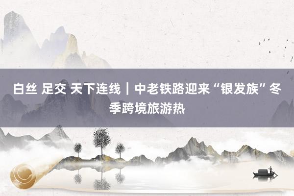 白丝 足交 天下连线｜中老铁路迎来“银发族”冬季跨境旅游热